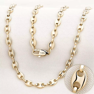 Collier en chaîne en acier inoxydable 316 plaqué <span class=keywords><strong>or</strong></span> 14K 18K PVD pour hommes et femmes, bijoux tendance hip-hop punk en gros - Product Image 2
