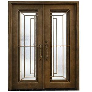 Porte intérieure en fer forgé bon marché à guichet unique avec fenêtre en verre ouvrable - Product Image 4