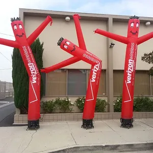 Prix de gros d'usine personnaliser la taille du logo tube publicitaire danseur d'air gonflable avec ventilateur