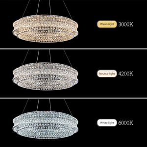 Hiện đại vòng đảo trang trí phòng ăn pha lê đèn chùm ánh sáng lịch thi đấu đèn pha lê - Product Image 3