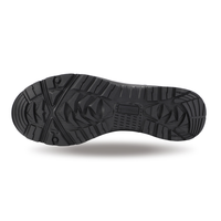 Bottes tactiques noires pour hommes, en cuir imperméable, avec lacets longs en caoutchouc, protection anti-perforation, semelle extérieure à double densité