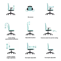 Chaise de bureau de direction ergonomique moderne à dossier haut en cuir PU, pivotante et réglable, prix d'usine