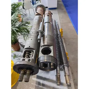 Parafuso e cilindro duplo cônico direto da fábrica de alta qualidade para tubo de pvc/wpc/perfil