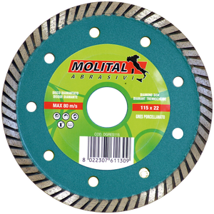 Disco de diamante Molital 'GRES' para maquinaria de piedra Ø 230 mm - Product Image 1