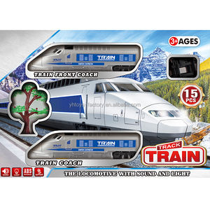 B/O Electric Bullet Train Set ABS G Train Slot Toys Silver <span class=keywords><strong>Ferrocarril</strong></span> de alta velocidad con sonido de luz de locomotora para niños y niñas Regalo - Product Image 5