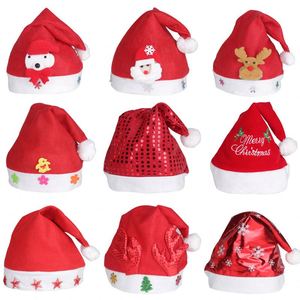 LED Christmas <b>Hats</b> Christmas Decorations Santa Claus Christmas Eve Children's Gifts Wholesale - Product Image 4