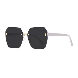 Nuevas gafas de sol sin marco para mujer, lentes de PC negras, protección UV400, tipo 3, estilo coreano a la moda - Product Image 5