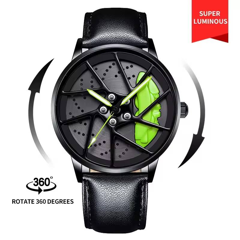 Green  Leather Strap