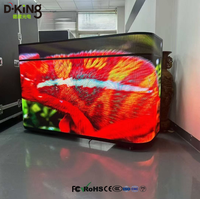 Cabina de DJ Digital LED D-King, Pantalla LED Portátil, Soporte de Mesa para Cabina, Panel de Visualización LED para Discotecas, Bares y Escenarios