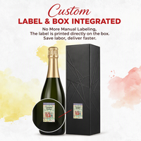 Boîte de transport pour vin en papier artistique recyclable, coffret cadeau éco-responsable pour whisky et bière, ensemble de 3 bouteilles, étiquette anti-contrefaçon offset, OEM