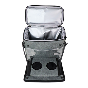 SENDA Foldable Insulated Cooler Bag 15L Camouflage Pattern Waterproof with Can Holder Gray Textile Zipper Closure for Lunch - Product Image 6