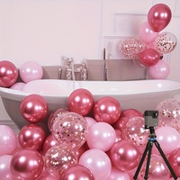 Kit d'arche de ballons en latex rose métallisé or rose à thème romantique durable de 52 pièces/ensemble, couleur personnalisée, pour la remise des diplômes, la Saint-Valentin