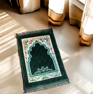 Alfombra de Oración Musulmana Personalizable, Fabricada a Máquina, 80*120cm, Antideslizante, de Franela con Relieve, de Pelo Corto y Acolchada, de Polipropileno - Product Image 2