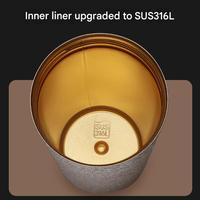 Mug à café isotherme en acier inoxydable Aisamstar, moderne et écologique, portable, pour les voyages, isolation thermique de 6 à 12 heures, avec poignée et couvercle