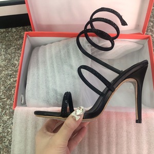 Sandalias Sexys con Plataforma Plateada, Versión Europea y Americana, con Tiras en el Tobillo, Tacones de Lujo a la Moda 2025 para Mujer - Product Image 6