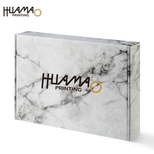 กล่องไปรษณีย์พิมพ์ลายหินอ่อนหรูหราจาก Huamao Printing กล่องกระดาษลูกฟูกพิมพ์โลโก้ตามสั่ง สำหรับบรรจุภัณฑ์ของขวัญ - Product Image 3