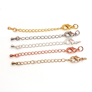 5cm 2 Inches White <strong>Gold</strong> 18K 14k <strong>Gold</strong> Plated Necklace <strong>Chain</strong> Tail End <strong>Extender</strong> - Product Image 5