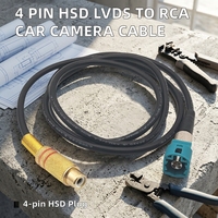 Kabel Adaptor FAKRA Z ke RCA Berlapis Emas Tembaga Berlapis Timah Gaya OEM untuk Retrofit Kamera Aftermarket Aliran Sinyal Stabil