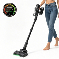 Aspirateur sans fil portable OEM avec logo personnalisé, batterie détachable, écran LED numérique USB-C, pour la maison et l'hôtel