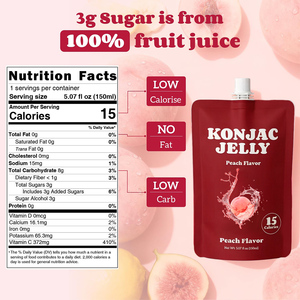 Complément alimentaire à la pêche, marque privée, favorisant le métabolisme et la digestion, à base de plantes, pour la perte de poids et l'amincissement, gelée de konjac. - Product Image 6