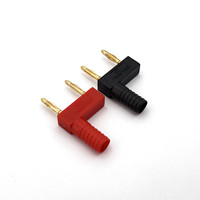Connecteur de saut plaqué or 12 mm, mini fiche banane mâle 2 mm vers prise femelle