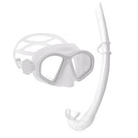 Masque de plongée panoramique en verre trempé avec protection nasale et kit tuba