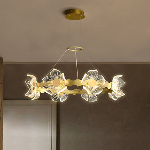 Lámpara de Araña de Lujo Posmoderna para Dormitorio Principal, Sala de Estar, Comedor, Lámpara Colgante Creativa, Romántica y Personalizada, Minimalista - Product Image 5