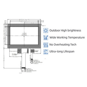 หน้าจอแสดงผล TFT LCD ขนาด 7 นิ้ว ความละเอียด 1024x600 ความสว่างสูง 1600nits แบบ IPS LVDS รองรับอุณหภูมิกว้าง - Product Image 2