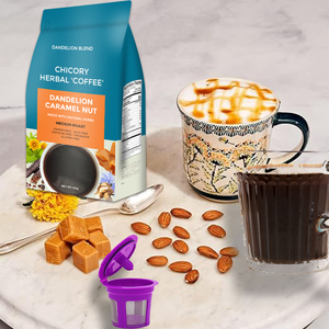 OEM Café a base de hierbas Tostado oscuro Sin cafeína Sin ácido Caramelo Achicoria Diente De León Café Alternativa - Product Image 3