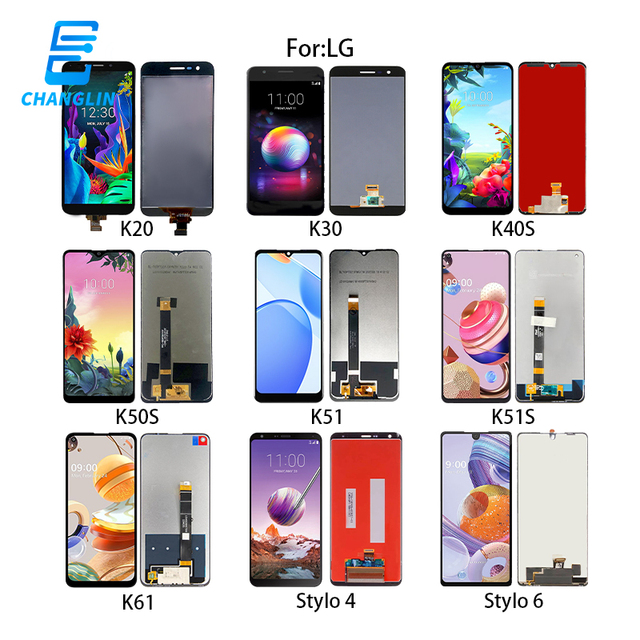 Mobile Phone Lcds Display Factory Display Screen Replacement All for LG K20 K30 K40S K50S K51 K51S K61 Stylo 4 Stylo 6 Pantalla