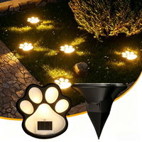 Lampes solaires LED en forme de patte pour l'extérieur, lumières solaires pour allées de jardin, cour, terrasse, pelouse, lumière sans fil pour chien