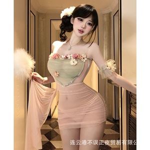 Sexy lingerie set for mature women, bodycon skirt, alluring and seductive, perfect for small-breasted women, no need to remove. - Product Image 1