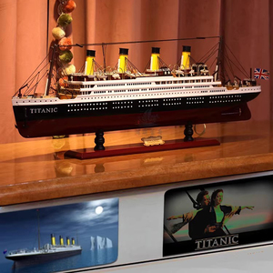 Modello in Legno della RMS Titanic da 24 Pollici con Luci LED, Regalo per Uomo, Festa del Papà, Decorazione Nautica per la Casa - Product Image 6