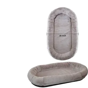 Alta qualidade l mágico macio luxo cama do cão calmante pet cama para pelúcia Fluffy acolhedor tamanho humano grande cama cão