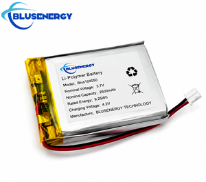 Vente en gros de batteries polymères lithium-ion 2500mAh 3.7V 104050, cellules Li-ion, fabrication de batteries Lipo Ion OEM/ODM - Product Image 1