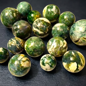 Esferas de bola Druzy de ágata musgo, cristales de meditación bohemios personalizados, venta al por mayor, piedras preciosas de cuarzo Natural, budismo, Chakra, meditación - Product Image 2