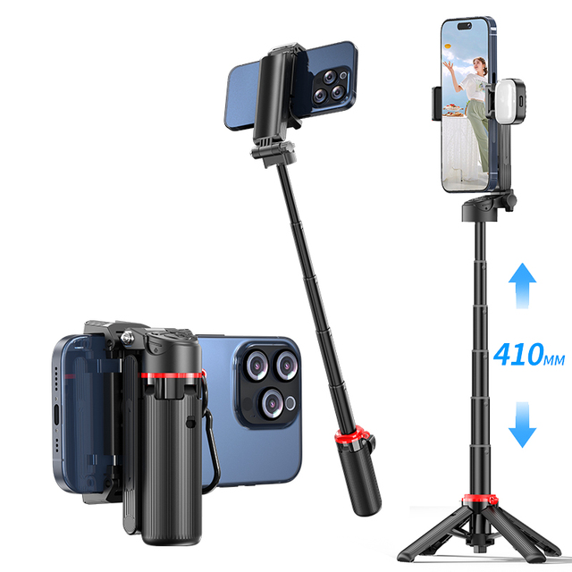 F07 410mm Mini Foldable Portable Remote Control Selfie Stick Tripod with for 5.1 for Mobile Phone Photography Quadruped