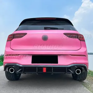 Kit carrosserie pour VW Golf MK8 GTI 2020-2024, spoiler de pare-chocs arrière aspect fibre de carbone avec éclairage, accessoires de voiture - Product Image 3