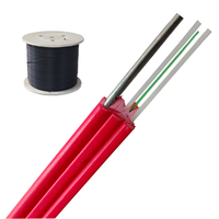 Cable de Fibra Óptica para Interiores HANLI GJYXFCH de 1 km/2 km, Cable Plano de 1/2/4 Núcleos para Comunicaciones