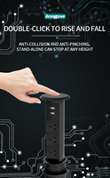 Multiprise de bureau australienne avec chargeur USB sans fil 10A, prise motorisée escamotable, ports USB contrôlés, prise UE, 2 ports USB-C 20W