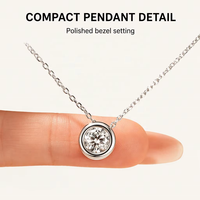 Collier chaîne en argent sterling S925 ALICE Fashion Jewelry, pendentif en moissanite certifiée GRA couleur D VVS, colliers unisexes, cadeau