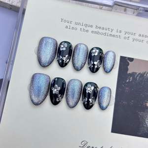 Vente en gros de <span class=keywords><strong>faux</strong></span> <span class=keywords><strong>ongles</strong></span> de qualité supérieure, étiquette privée de luxe, <span class=keywords><strong>ongles</strong></span> en acrylique personnalisés, <span class=keywords><strong>ongles</strong></span> pressés faits à la main avec <span class=keywords><strong>colle</strong></span> - Product Image 4