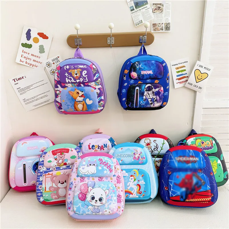 2024 dessin animé 3D EVA coque dure maternelle sacs d'école mignon sac à dos 2-4 ans Animal imprimé étanche enfant sac à dos