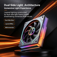 Ventilador de Caja Zeromaster Prism Case Fan120mm, Ventilador Frontal ARGB con Efecto de Luz Espejo, Ventilador ARGB Silencioso PWM para Refrigeración de PC
