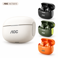 Écouteurs intra-auriculaires AOC ACT2615 ANC TWS, 6.0, diaphragme composite de 13 mm, écouteurs sans fil, logo personnalisé, vente en gros OEM ODM