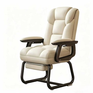 Modern Leather <b>Computer</b> <b>Office</b> Chair Comfortable Sedentary Backrest Multi-Function for Home <b>Office</b> Bedroom & Hotel Use - Product Image 6