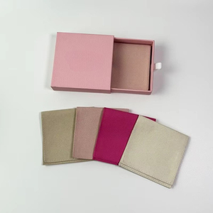 9*9cm Modern Luxury Necklace Packaging Paper Jewelry <b>Box</b> Microfiber Envelope Jewelry Bag Pouch Drawer Bracelet <b>Earring</b> <b>Box</b> - Product Image 3