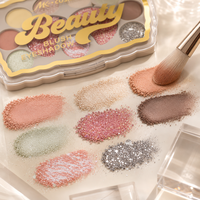 Palette de fards à paupières et de blush veloutés scintillants au design exclusif, marque privée OEM/ODM, formule riche en pigments, formule sur mesure, multi-tons