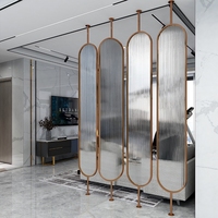 Panneaux modernes réutilisables découpés au laser cloison en aluminium paravents métalliques en acier inoxydable séparateurs de pièces pour hôtel villa