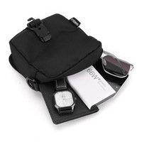 Bolso bandolera antirrobo de moda para hombre, logotipo de marca de moda, ropa de trabajo de Color puro, estilo de calle de bolsillo para teléfono móvil